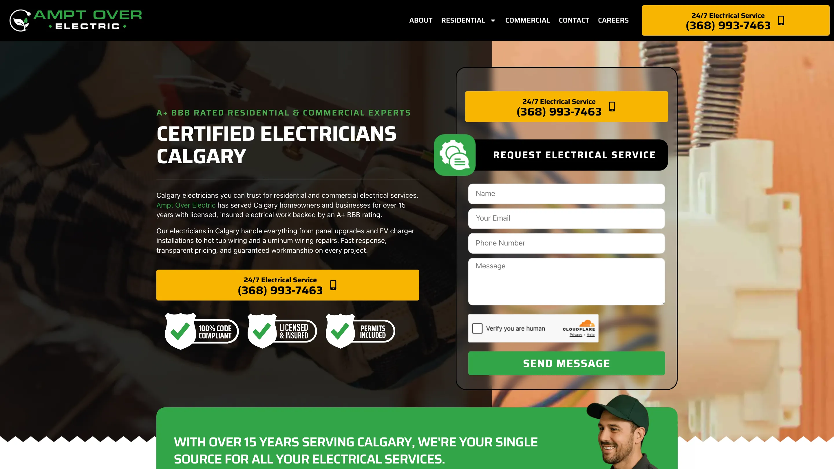 Ampt Over Electric website designed by Get X Media