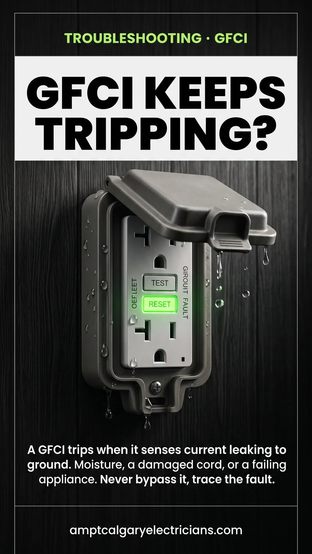 Ampt Over Electric social post: GFCI safety