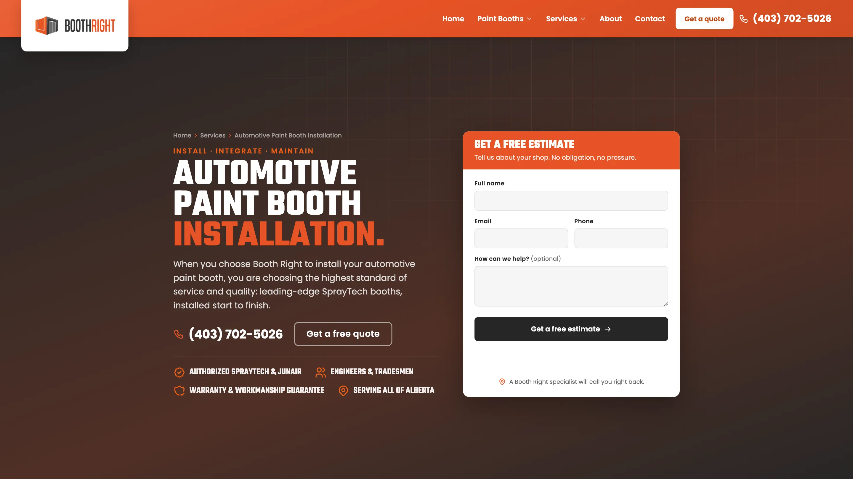 Booth Right Ltd. website designed by Get X Media