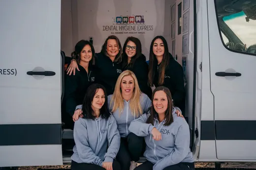 Dental Hygiene Express team with their mobile clinic