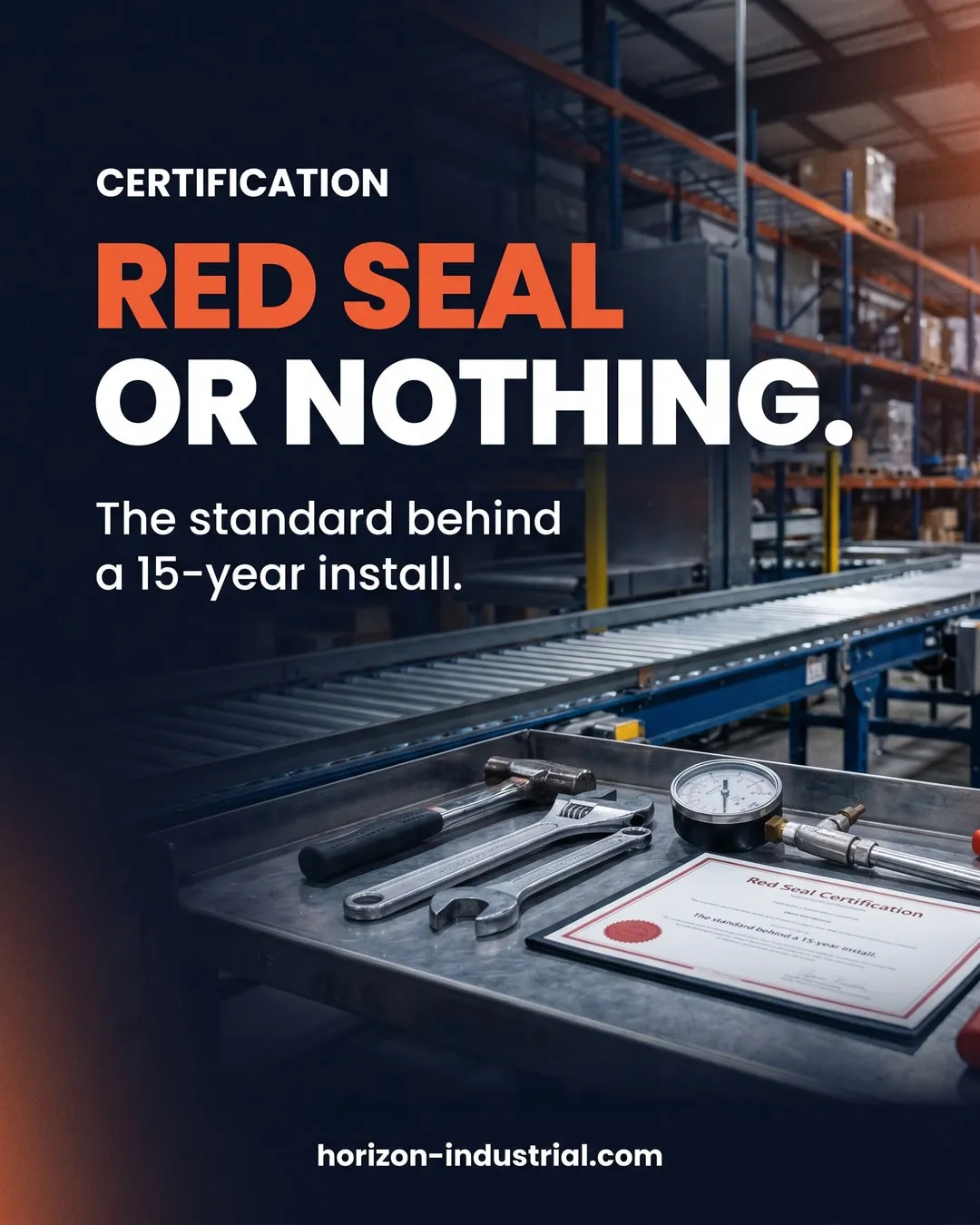 Horizon Industrial social post: Red-seal millwrights
