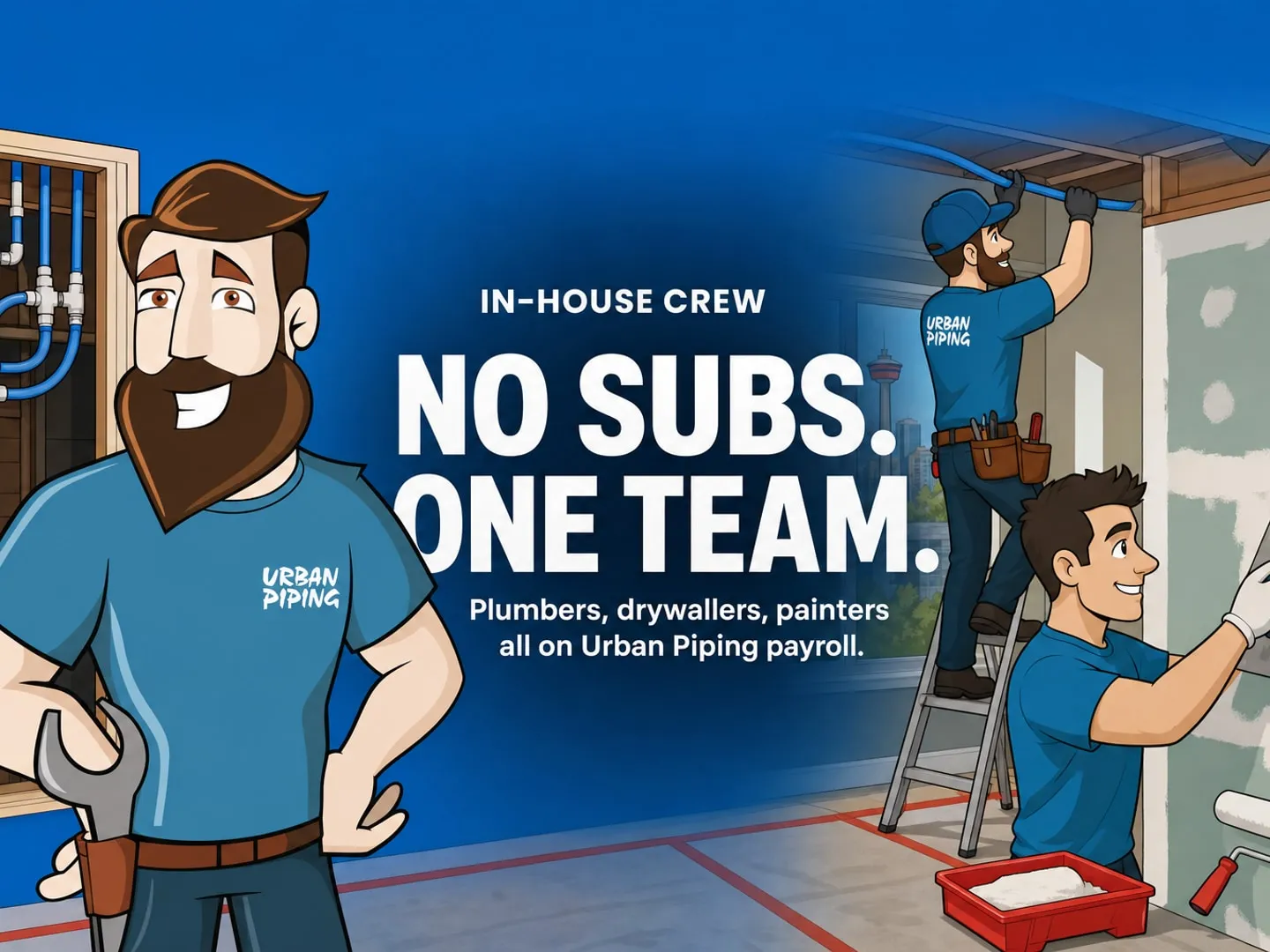Urban Piping social post: In-house crew