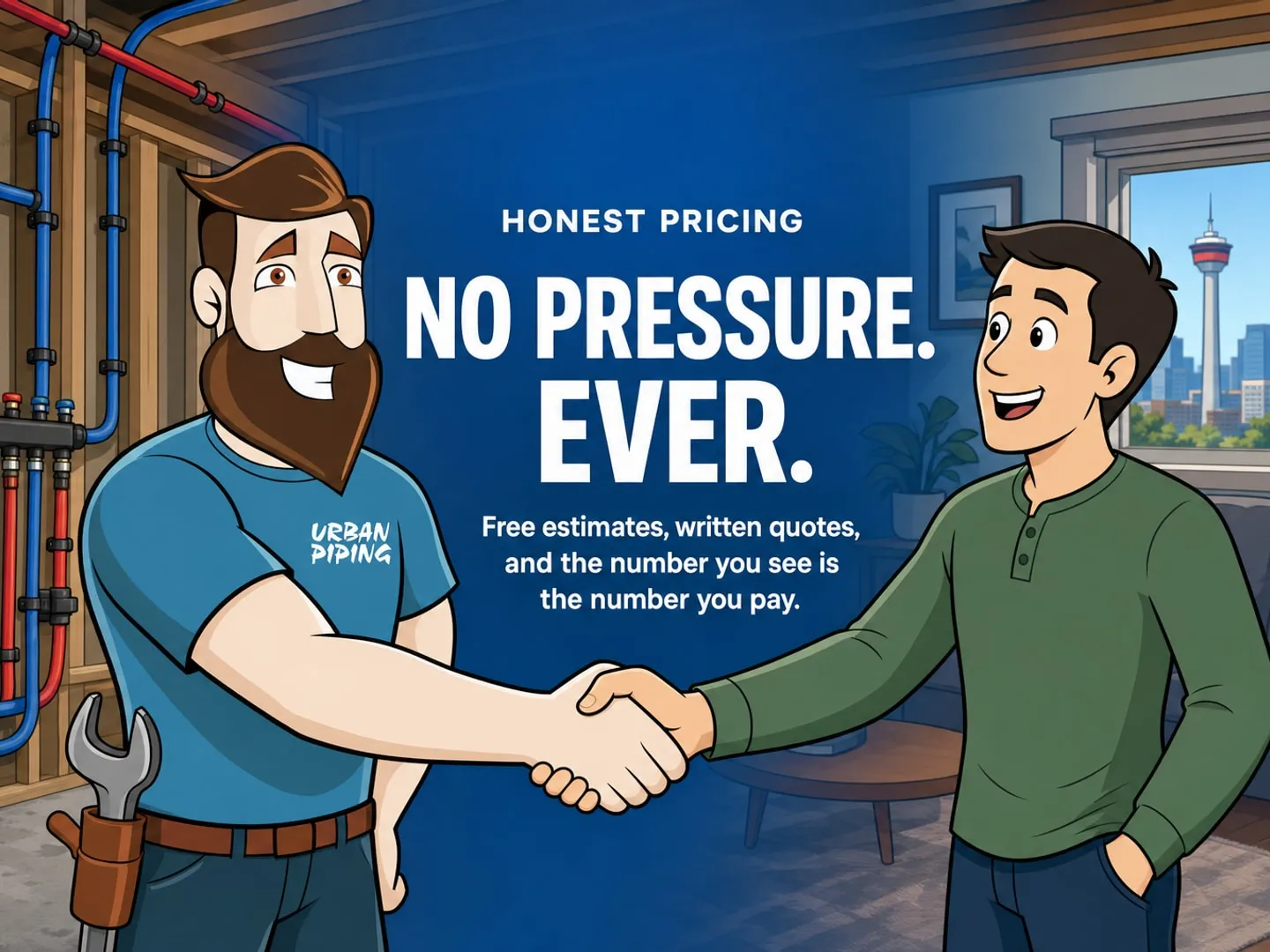 Urban Piping social post: Honest pricing