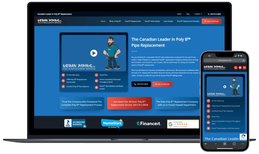 Urban Piping’s Marketing Success – 1700% Leads Growth | Get X Media 5 getxmedia case study mockup urbanpiping 1600x950 1